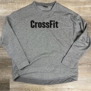 NOBULL CrossFit Logo Women’s High-Low Grey Crewneck-size Large *NEW w/o tags*
